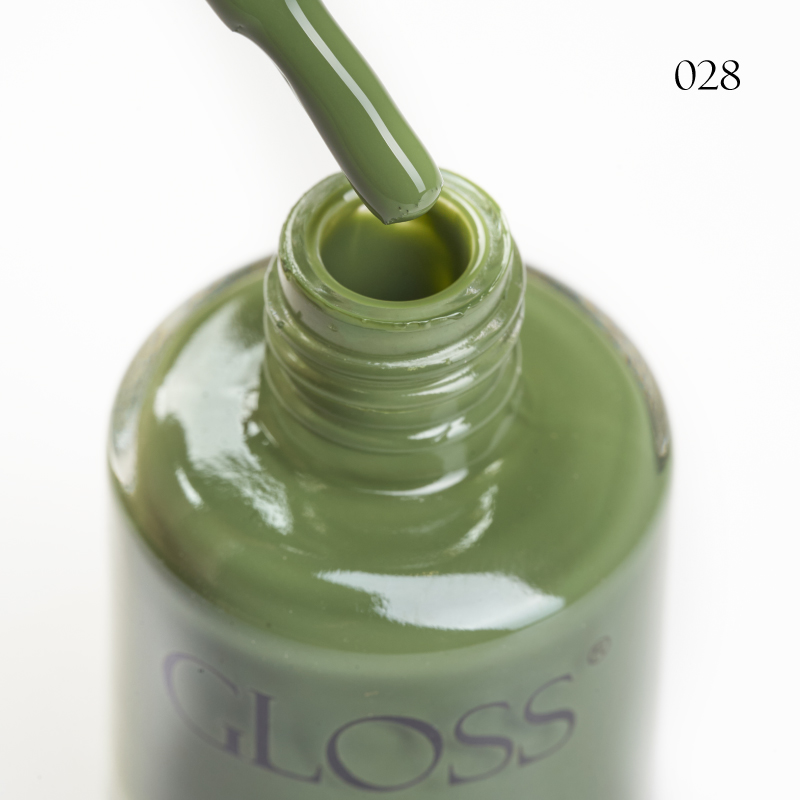 Lacquer Nail Polish GLOSS 028 (dusty green), 11 ml